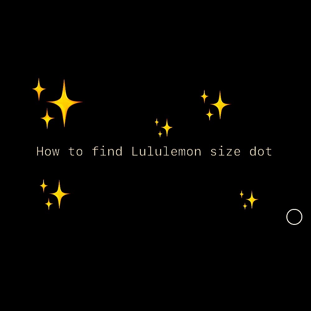 How to find lululemon size dot